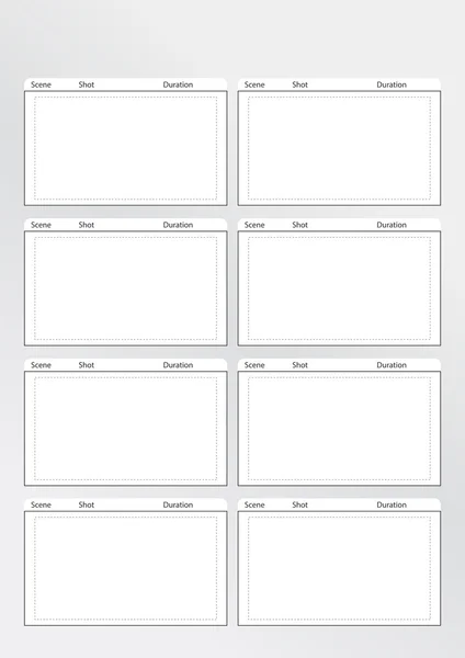 Plantilla de Storyboard vertical x8 — Archivo Imágenes Vectoriales