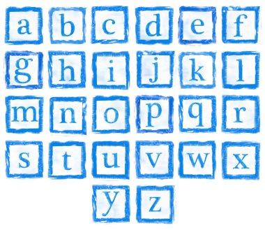 alfabe metal pul küçük harfler