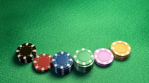 Фішки ставок казино — стокове фото