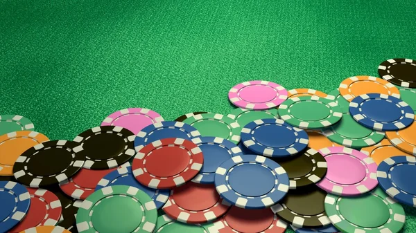 Casino chips show hand — Stock Photo, Image