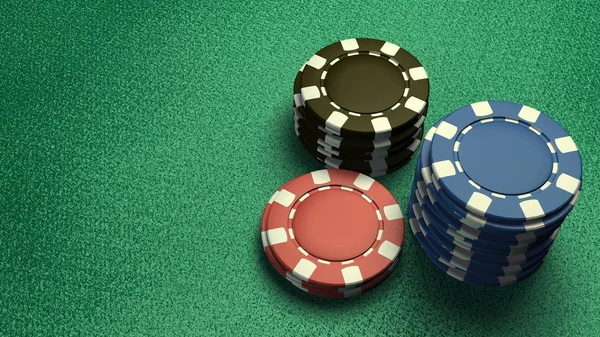 赌场筹码的焦点 — 图库照片