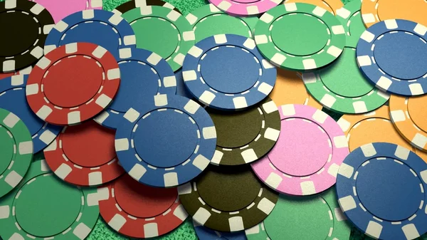 Mass casino chips — Stock Photo, Image