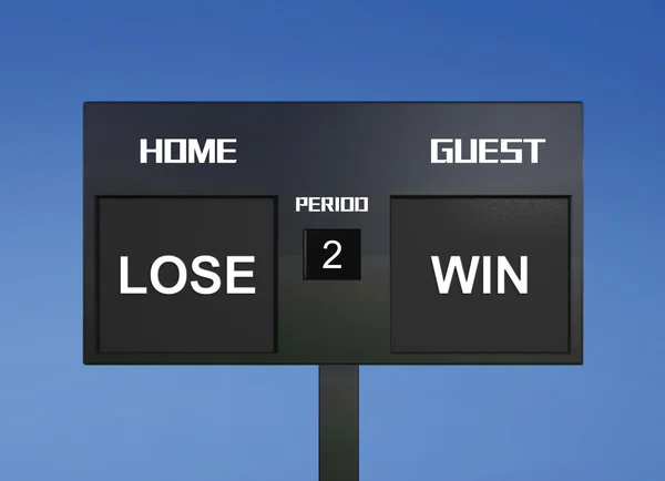 Lose win scoreboard — Stock Photo, Image