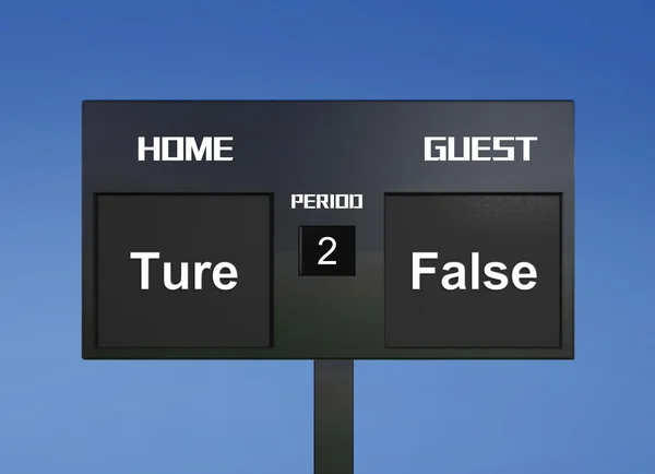 Ture false scoreboard — ストック写真