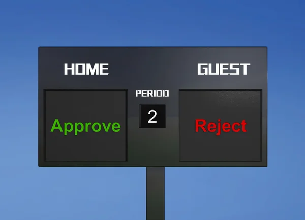 Approve reject scoreboard — Stock Photo, Image
