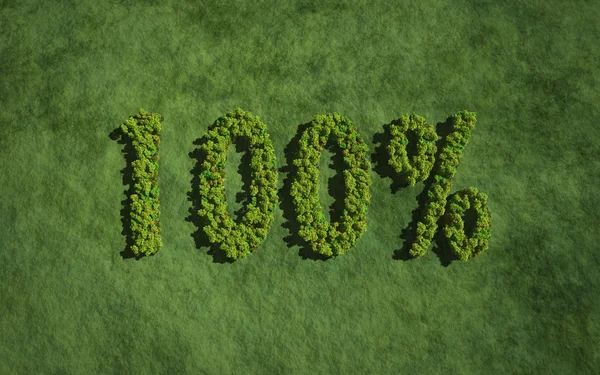 100 % organické vytvořil stromy — Stock fotografie