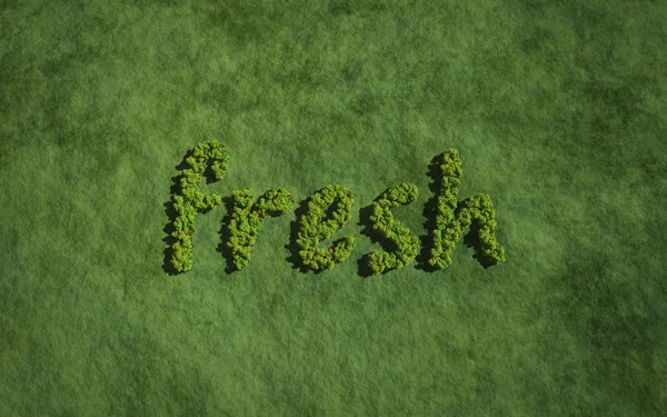 Text fresh created by trees — Stock Photo, Image