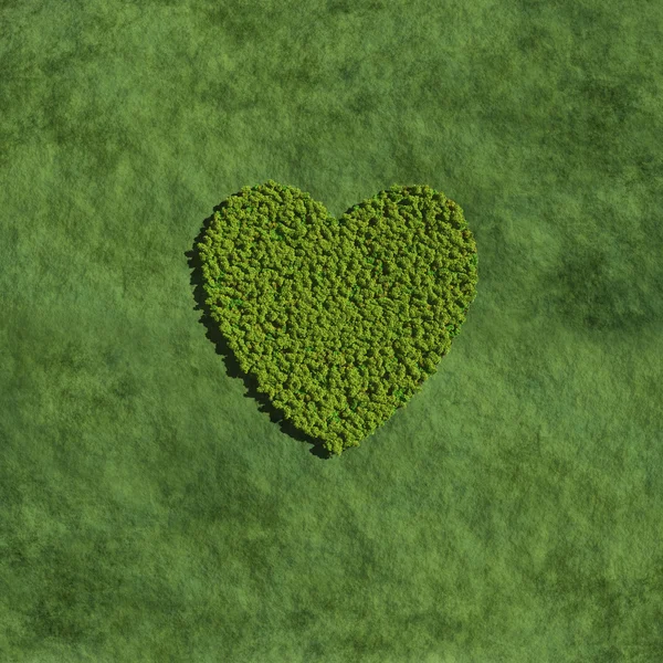Графічне серце, створене деревами — стокове фото