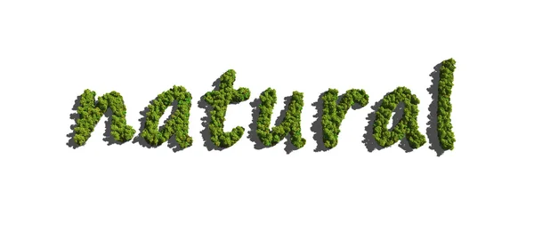 Text Natural created by trees — Stock Photo, Image