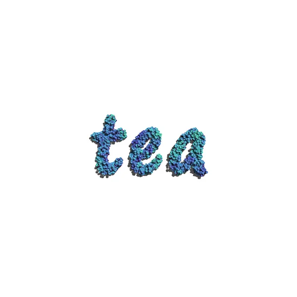 Tea created by blue flowers — Stock Photo, Image