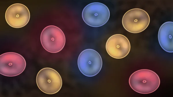 Färgblandningen celler — Stockfoto