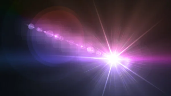 Camera flash single flare magenta color — Stock Photo, Image