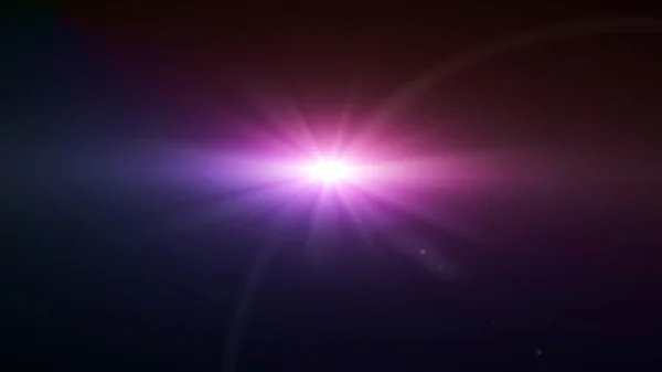 Brillamento stella spaziale magenta colore lente bagliore — Foto Stock