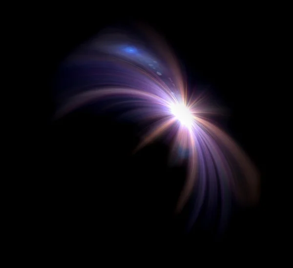 Μωβ αστέρι δαχτυλίδι φωτοβολίδα εκθέτουν — Φωτογραφία Αρχείου