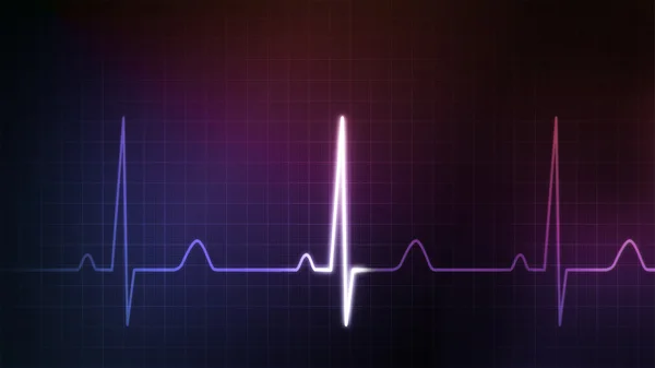 Ekg монітор синій барвисті — стокове фото