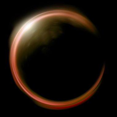 Turuncu lens halkası kesişen daire şekli fişekleri