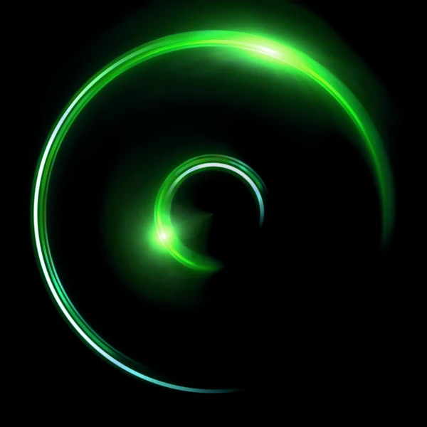 Zielony pierścień pół podwójne flary — Zdjęcie stockowe