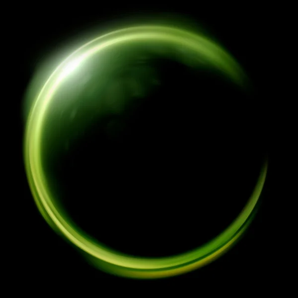 Green Lens ring flares crossing of circle shape — Stock Photo, Image