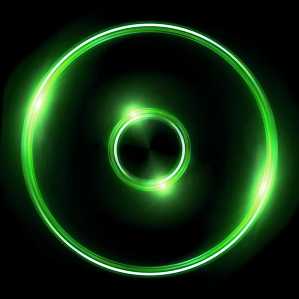 Zelená čočka prsten světlice dvojitý kruh — Stock fotografie