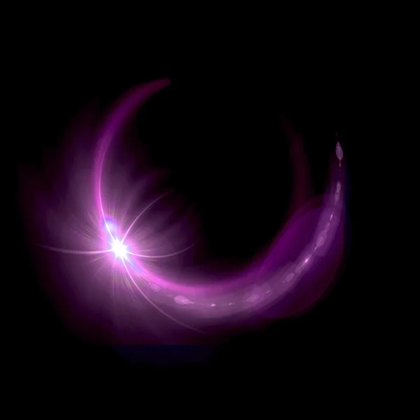 Magenta meia estrela anel flare — Fotografia de Stock