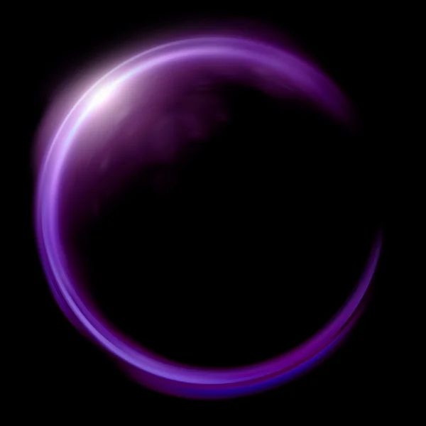 Suar cincin Lens ungu melintasi bentuk lingkaran — Stok Foto