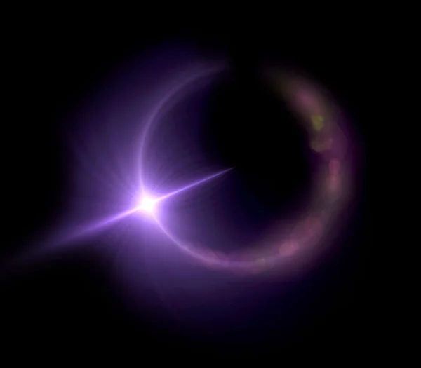 Purple half ring light expose — Stockfoto