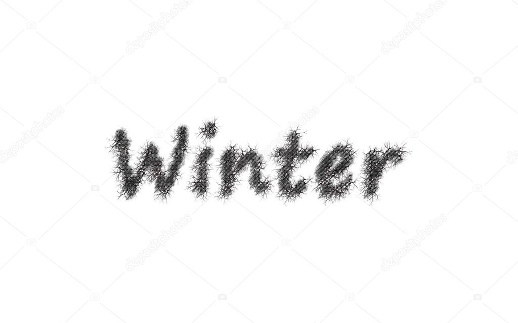 winter text with white background