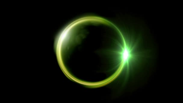 Green Solar eclipse pierścień pochodni Hd — Wideo stockowe