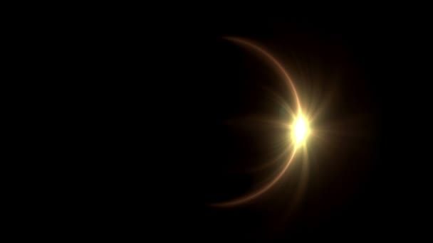 Éclipse solaire anneau fusée éclairante HD — Video