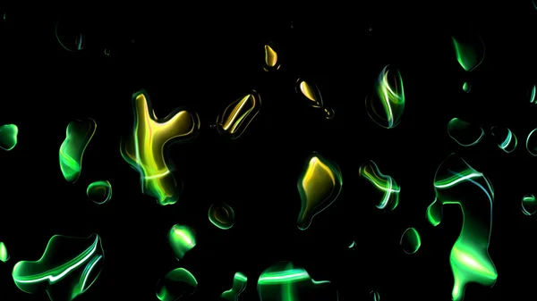 Liquid flow color mix green — Stock Photo, Image