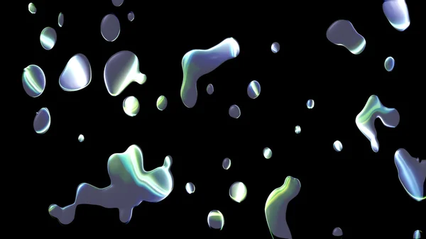 Liquid flow green mercury — Stock Photo, Image