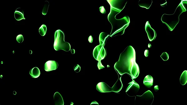Vloeibare stroom crystal groen 2 — Stockfoto