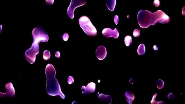 Фиолетовый поток жидкости — стоковое видео