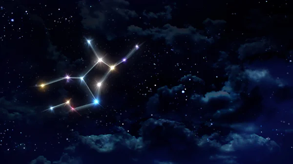 6 Virgo horoskop natt — Stockfoto