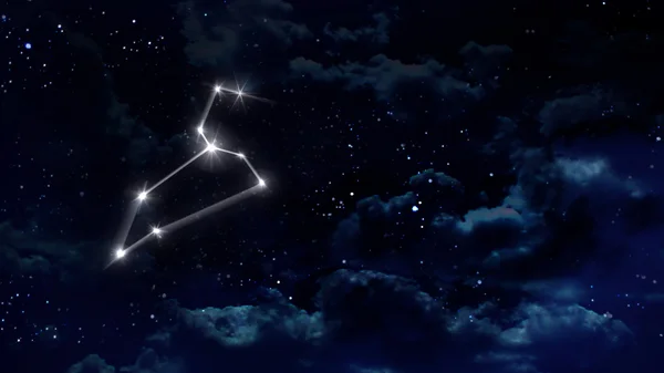 5 Leo Horoscope natt vit — Stockfoto
