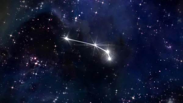 1 зірка Овен гороскоп білий — стокове фото