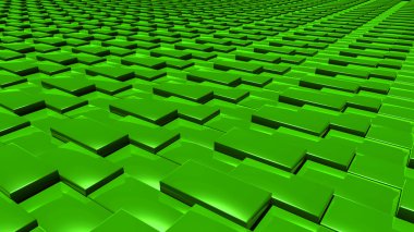 3D soyut zümrüt yeşili desen katmanı
