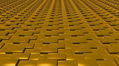 3D soyut altın desen katmanı açık