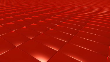 3D soyut kırmızı model dikdörtgen