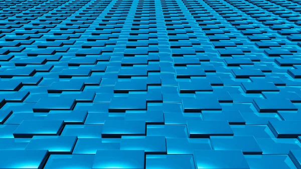 3 d の抽象的なブルー パターン層前面 — ストック写真