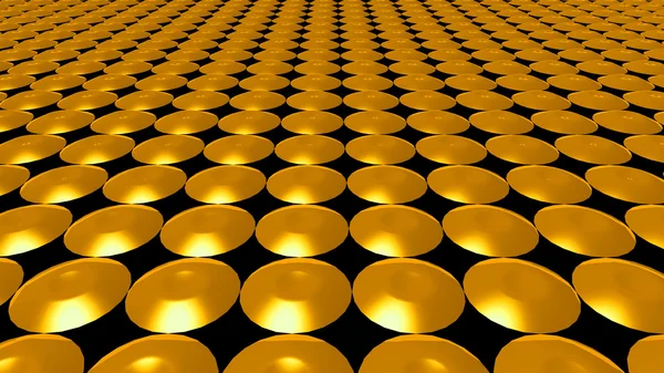 3D abstrato ouro padrão círculo frente — Fotografia de Stock