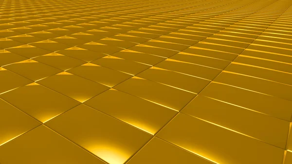 3D abstract gouden patroon rechthoek — Stockfoto