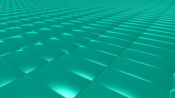 3d abstraktes grünes Muster Rechteck — Stockfoto