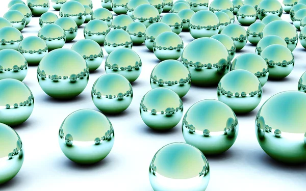 3D light green ball glass — Stock Photo, Image