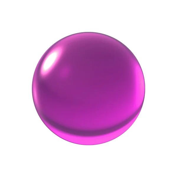 Bola magenta de cristal — Fotografia de Stock