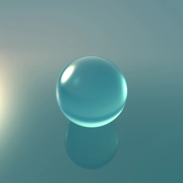 Glas blauwe bal — Stockfoto