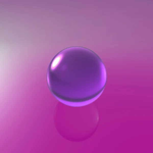 Glass violet ball — Stock Photo, Image