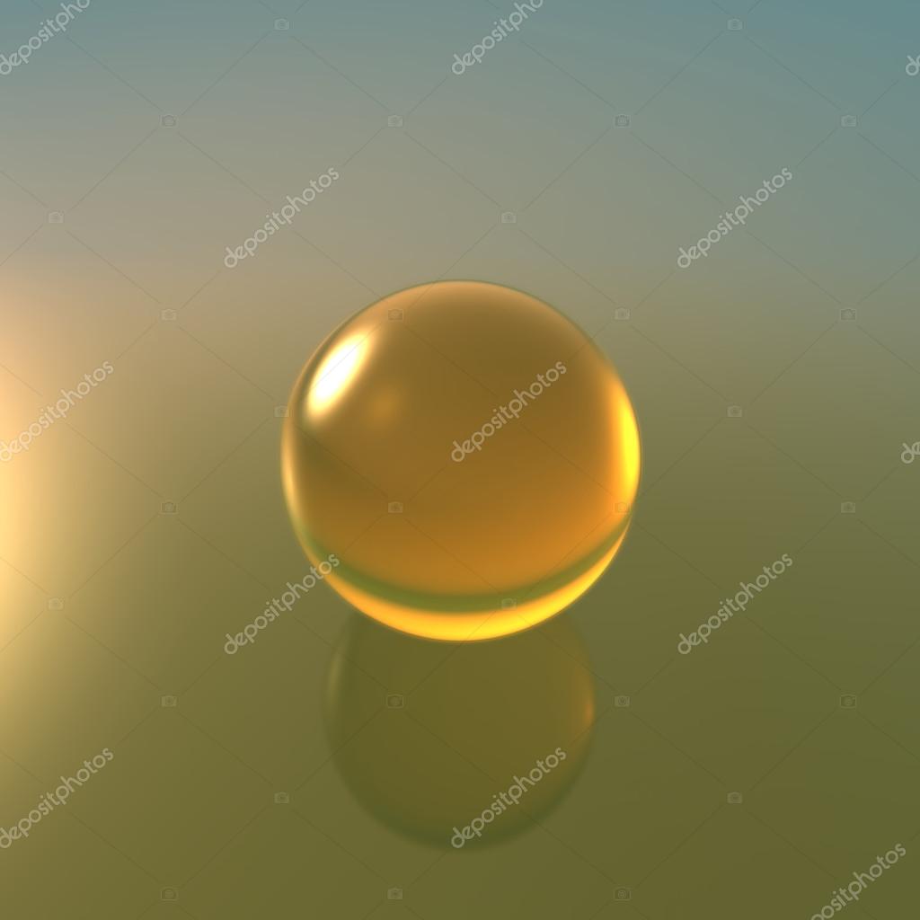 Glass yellow ball — Stock Photo © realcg 85685676