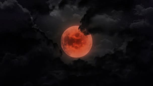 カボチャの月と雷 — ストック動画
