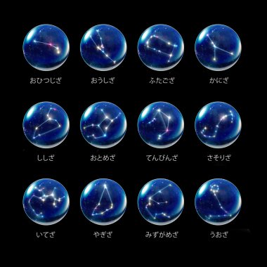 Burçlar burçlar kristal küre Japonca